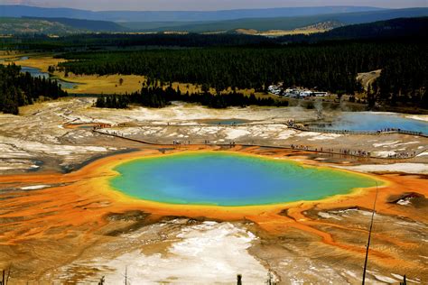 Grand Prismatic Spring Yellowstone National Park National Parks