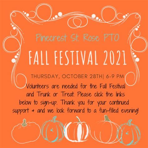 Fall Festival And Trunk Or Treat Volunteers Needed News And