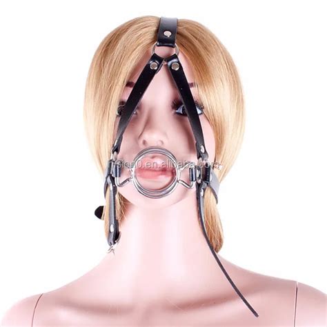harness type ball gag two stainless steel rings insert mouth gag restraint buy 2016 stainless