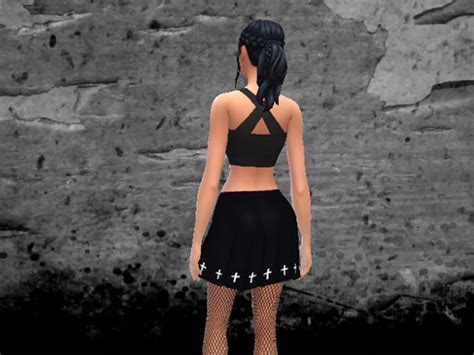 Goth Pleated Skirt The Sims 4 Catalog