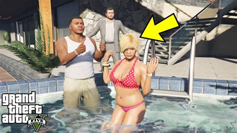 What Franklin And Tracey Do In The Pool In Gta 5 Youtube