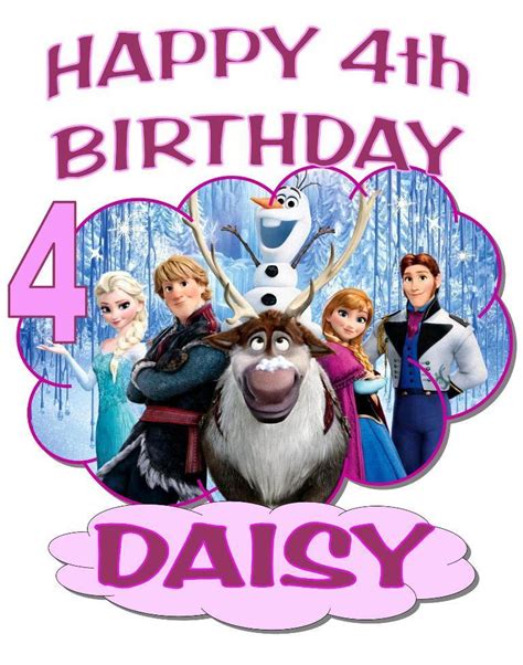 Frozen Happy Birthday T Shirt Personalized Any Nameage Toddler To