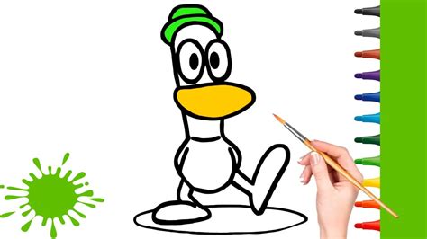 How To Draw Pocoyo Duck For Kidslearn How To Draw Pocoyo Duck Step By