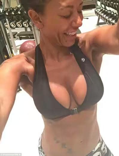 Mel B Shows Off Her Ample Cleavage As She Flaunts Her Toned Body After
