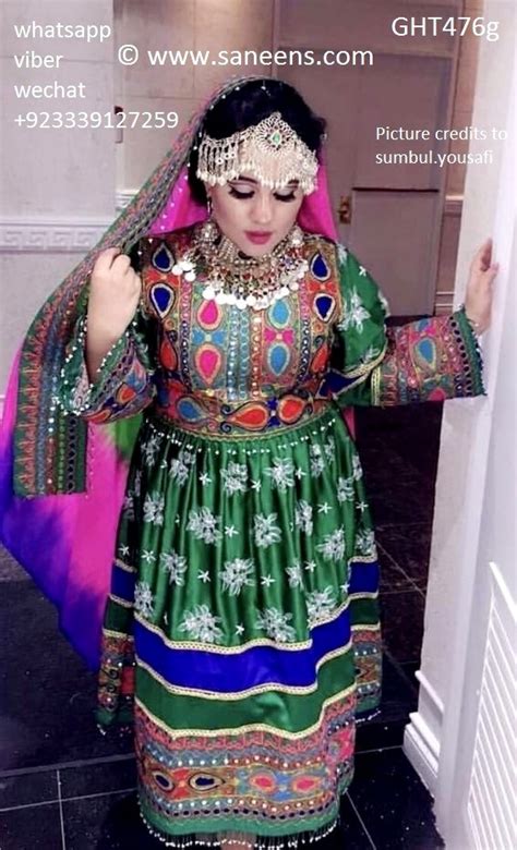 Pashtun Singer Clothes Traditional Afghan Gown Islamic Wedding Couture