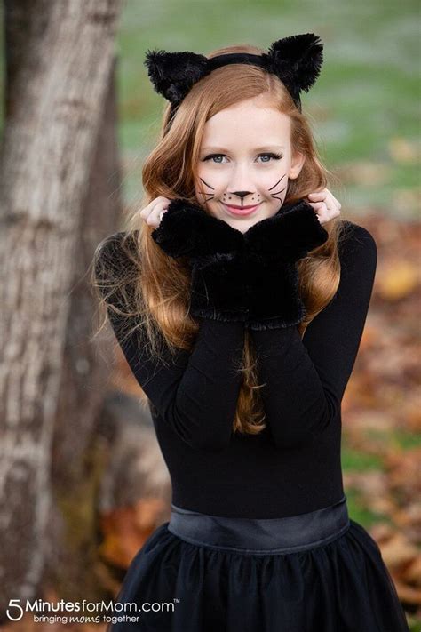 Easy Diy Cat Costume For Teen Girls And Women Simple Cat Makeup Catcostume Blackcatcostume