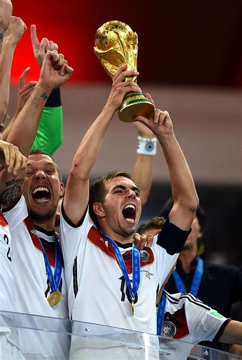 Rio De Janeiro Brazil July 13 Philipp Lahm Of Germany Lifts The