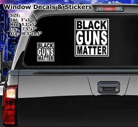 Black Guns Matter Vinyl Car Decal Bumper Sticker New Etsy