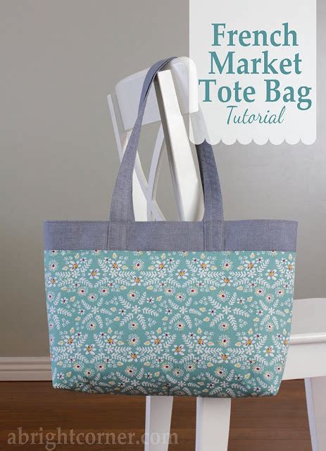 Tutorial French Market Tote Sewing