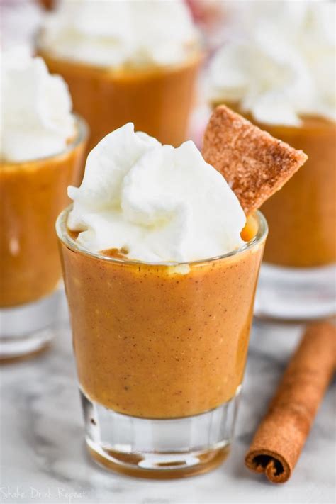 Pumpkin Pie Pudding Shots Shake Drink Repeat