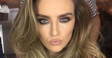 little mix babe perrie edwards perfects smoky eyes and sultry pout in stunning selfie mirror