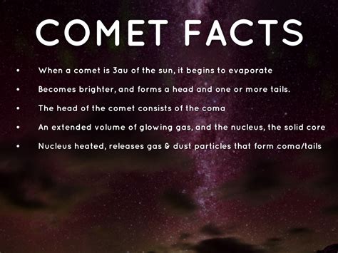 Comet Fun Facts For Kids Pelajaran