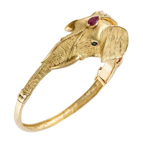 elephant bangle bracelet at 1stdibs