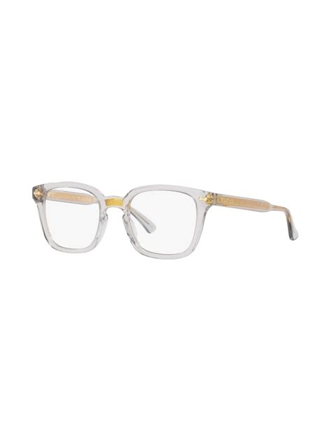 gucci eyewear gc001837 gold trim optical glasses farfetch