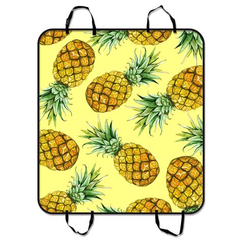 Ykcg Tropical Flower Fruit Pineapples Pet Seat Cover Car Seat Cover For