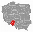 Opole Red Highlighted in Map of Poland Stock Illustration ...