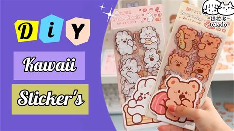 How To Make Kawaii Sticker Diy Handmade Sticker At Home Easy To Make
