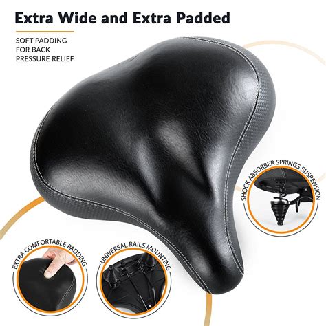 Ts For Cyclists Most Comfortable Bike Seat For Seniors â€“ Extra Wide And Padded Bicycle