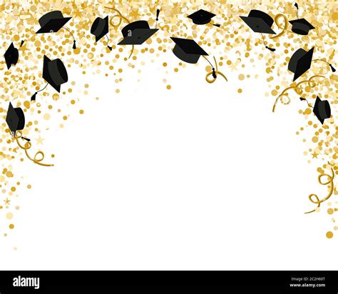 Graduation Class Ceremony Of 2020 Greeting Cards Set With Gold Confetti