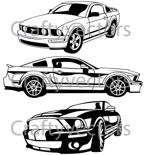 Ford Mustang Vector Svg Cut File Etsy Uk Mustang Ford Mustang