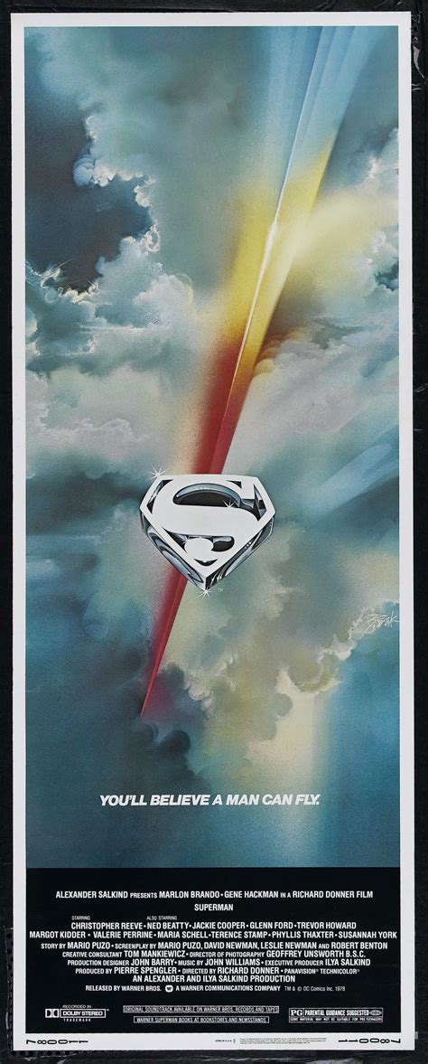 A Movie Poster For Superman Returns From The Sky