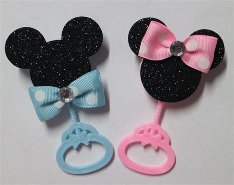 Pink Blue Mix Twinsgender Reveal Minnie Mickey Mouse Themed Etsy