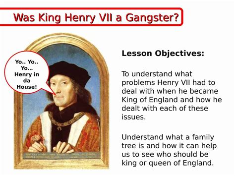 Henry Vii King Of England Problems Ks3 Powerpoint Lesson Plan