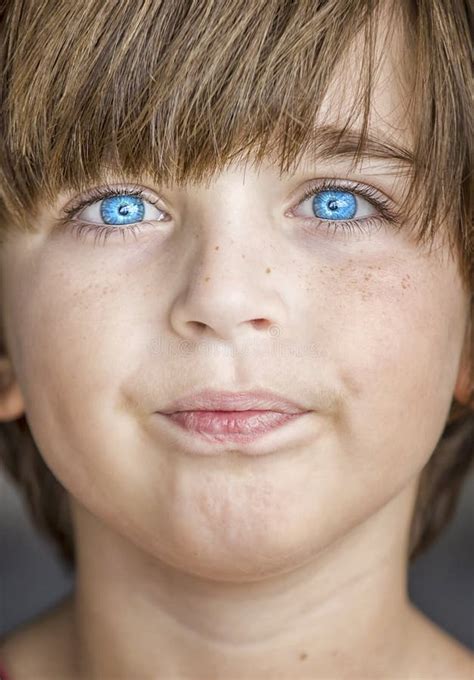 Look Blue Eyes Boy Stock Image Image Of Caucasian Eyel 50048829