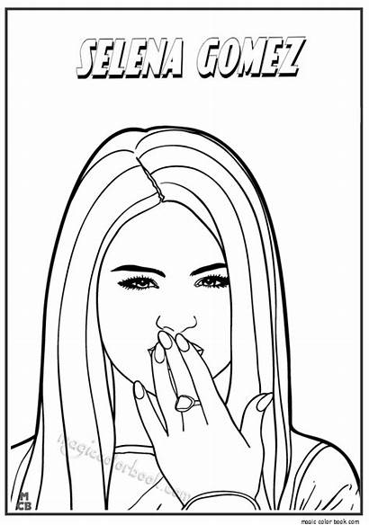 Coloring Pages Famous Gomez Selena Obama Printable