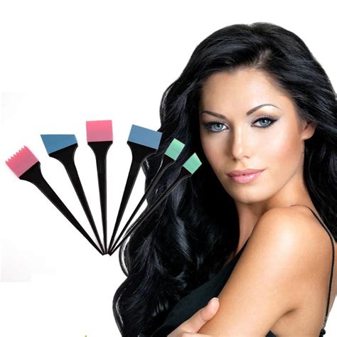 6pcs Professional Hair Dyeing Brush Hair Coloring Comb Set Plastic