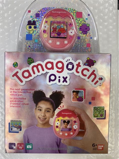 Tamagotchi Pix 42901 Floral Pink Bandai Virtual Pet New In Box