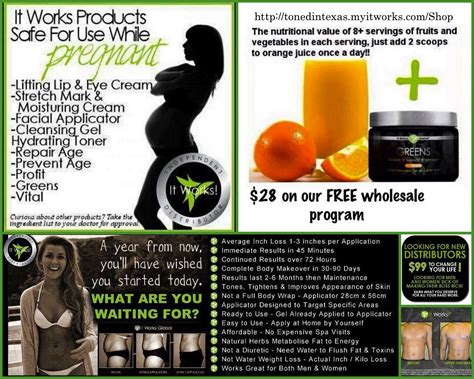 It Works! Products safe to use while pregnant | It works products, It works body wraps, It works 