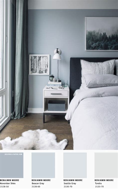 Beautiful Bedroom Blue Grey Color Palette Idea Wallpapers Iphone