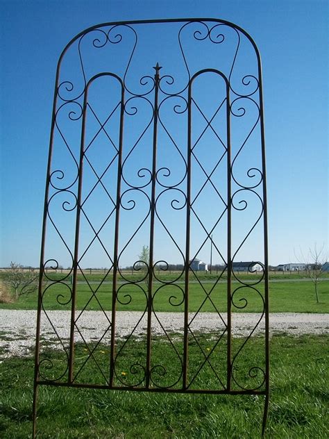 Wrought iron and metal trellises can be quite costly. Huge Wrought Iron Square Garden Trellis - 40" Wide