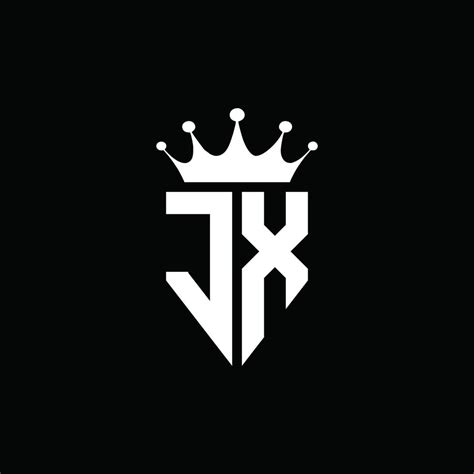 Jx Logo Monogram Emblem Style With Crown Shape Design Template 4283906 Vector Art At Vecteezy