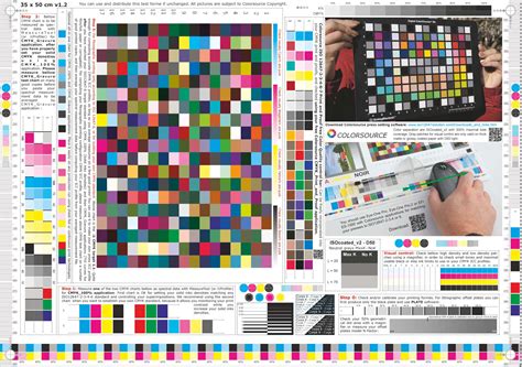 We have personally designed this color test page with a different color combination to get a better idea. Colorsource free CMYK test print forms