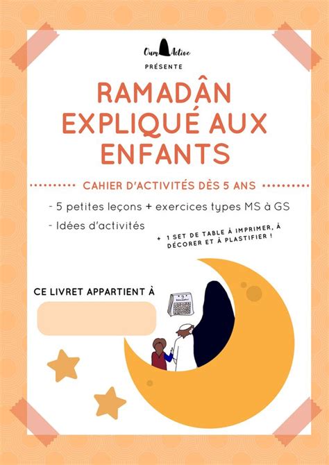 Deux Petits Cahiers Dactivités Pour Ramadan Gratuit Oum Active