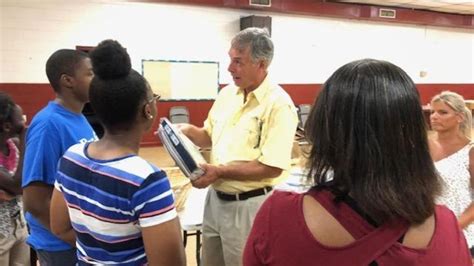 Congressman Tom Rice Hands Out School Supplies In Dillon Marion And