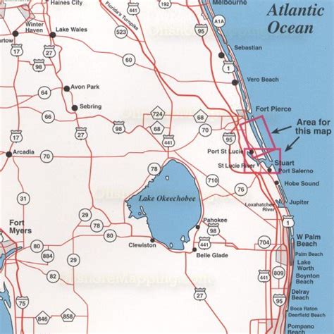 Top Spot Fishing Map N215 Stuart To South Fort Pierce And St Lucie