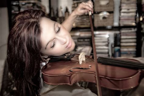 Girl Playing The Violin 2 Image Free Stock Photo Public Domain