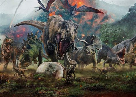 Cen Rio De Fotografia De Dinossauro Mundial Fundo De Foto Do Jurassic