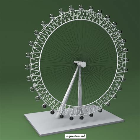 London Eye Free 3d Model In Landmarks 3dexport