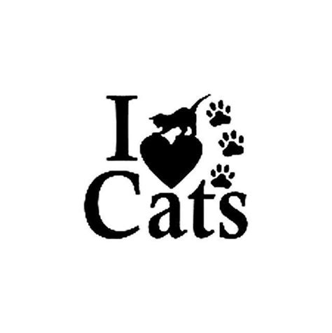 I Love Cats Paw Car Decal I Love Cat Socks I Love Cats Cat Decal