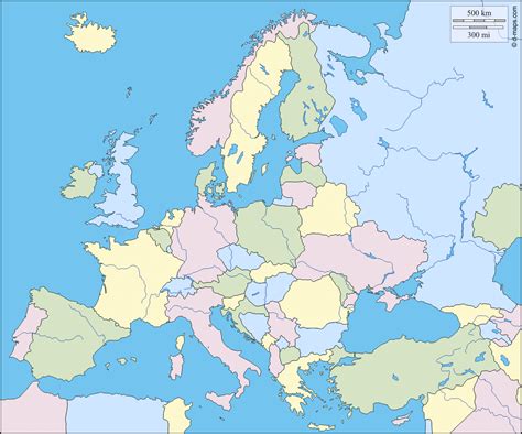 Weltkarte zum ausmalen und markieren der bereisten länder. Europa : Kostenlose Karten, kostenlose stumme Karte, kostenlose unausgefüllt Landkarte ...