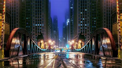 1920x1080 City Cityscape Architecture Night Lights Street Light