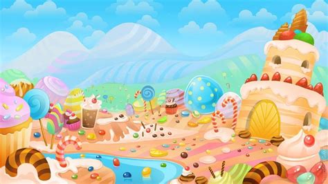 Background Sweet Candy Land Wallpaper Animation Wallpaper Candyland