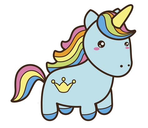 Cute Blushing Rainbow Unicorn Cartoon Vinyl Decal Sticker Shinobi