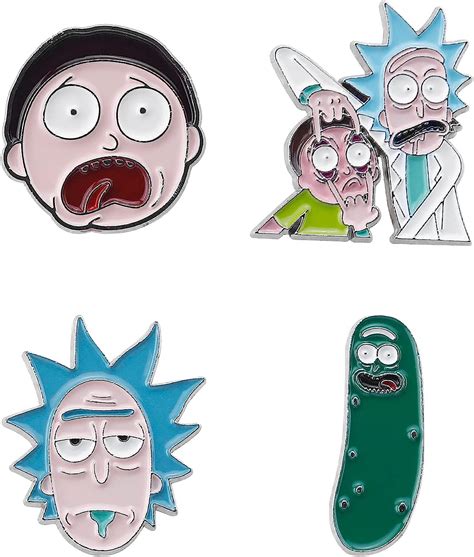 Buy Rick And Morty Pins Pickle Rick Morty Enamel Lapel Pins Cartoon