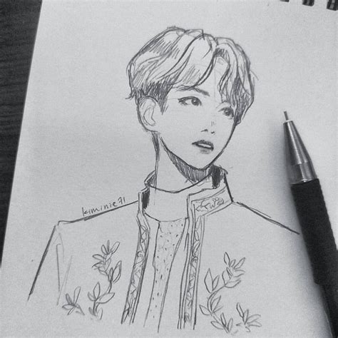 J Hope Bts Drawings Kpop Drawings Drawings