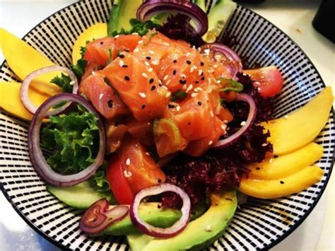 Different variants to try out for yourself. 1402. Poke Bowl Mit Lachs - Sushi Haus Köln